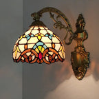 Tiffany Glass Wall Lamp Colorful Art Light for Living Room Bedroom Aesthetic Decor