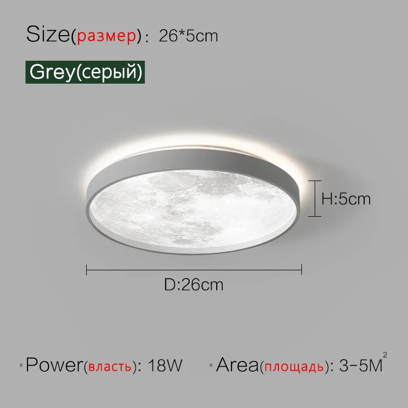 Ultra-Thin Round LED Ceiling Lamp for Bedroom, Modern Nordic Design