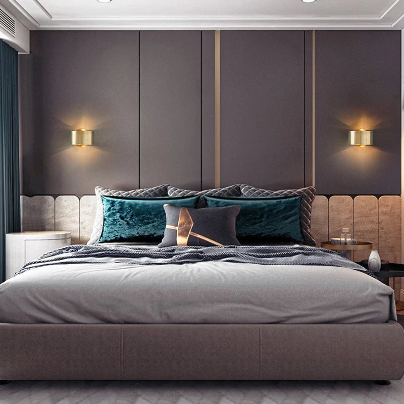 Modern Gold Metal Wall Sconce for Home Bedroom Lighting