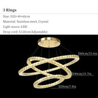 Crystal Ceiling Pendant Light Chandelier Modern Living Room Bedroom Decor