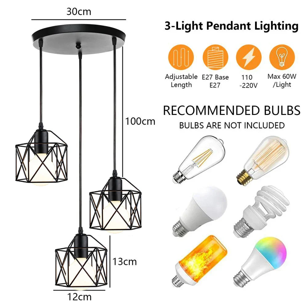 Wood LED Pendant Chandelier: Modern Nordic Home Decor Hanging Light for Kitchen, Living, Dining Room