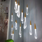 Gold Crystal Pendant Light: European Luxury LED Bar Lamp
