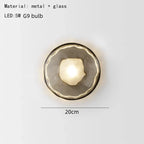 Nordic Glass Wall Lamp Modern Metal Light for Bedroom Parlor Restaurant Hallway