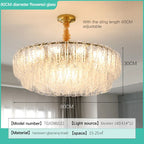 French Shell Crystal Chandelier by - Modern Elegant Lighting for Living Room, Bedroom, and Dining Room