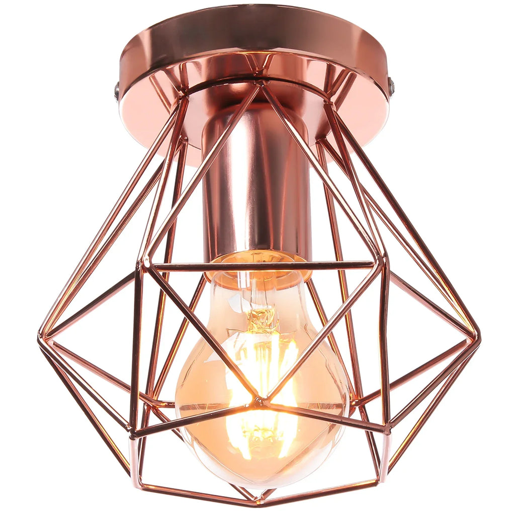 Vintage Industrial Wood Ceiling Lights Retro Loft Plafonniers for Home Decor