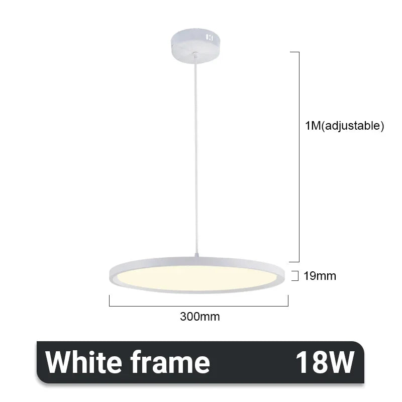 Round Aluminum Pendant Light for Home, Restaurant, and Hotel - LED Ceiling Lamp