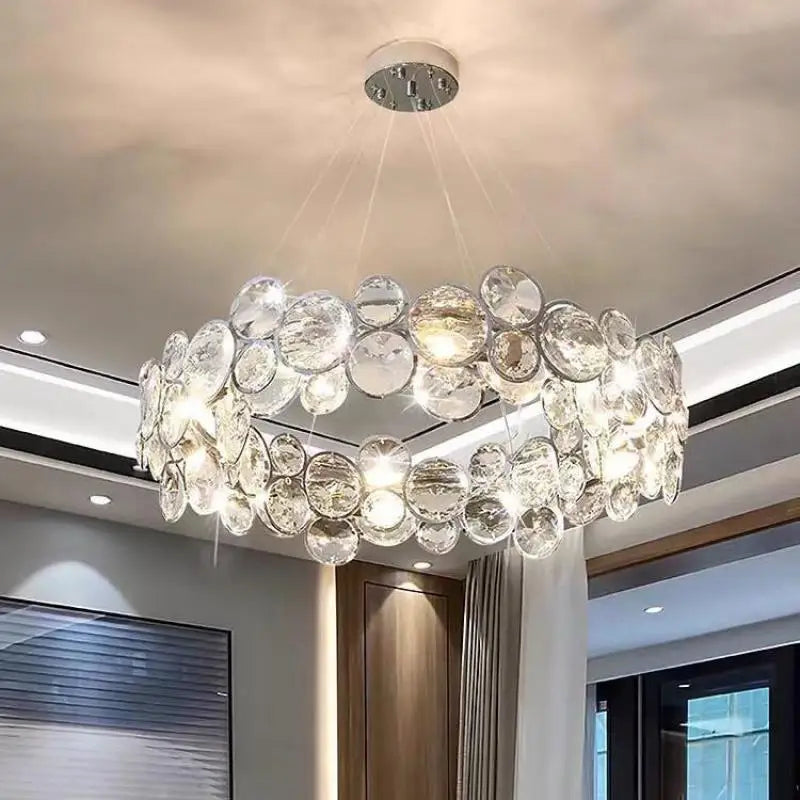 Luxury Crystal Bubble Ceiling Chandelier for Living Room Bedroom Decor