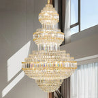Crystal Villa Chandelier: Luxe European Duplex Hall Lighting - Elegant Living Room Decor