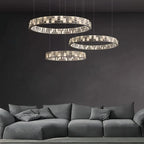 Crystal Lustre Circle Chandelier LED Lights - Modern Luxury Minimalism décor