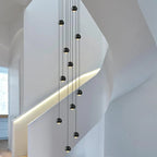 Metal Globe Lens Chandelier for Living Room Kitchen Bedroom Staircase