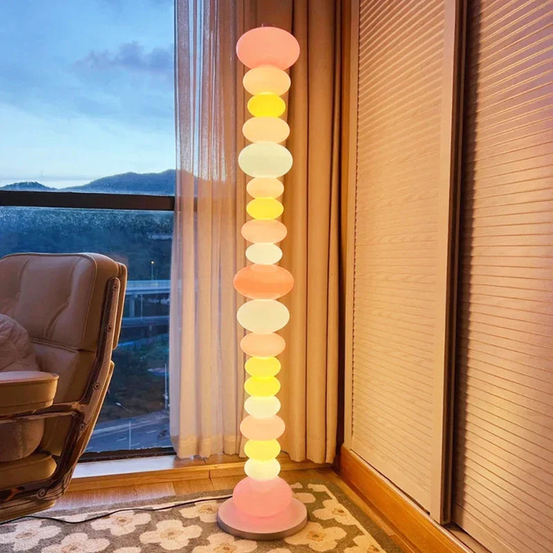 Glowbule Bead Floor Light: Candy Glass Lamp for Bedroom, Living Room, Children's Room
