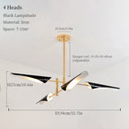 Modern Iron Hanging Ceiling Lamp LED Light Chandelier for Living Room Bedroom Shop Bar