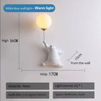 Polar Bear LED Sconce: Creative Wall Lighting for Family Theme Hotel Kid Children Bedroom