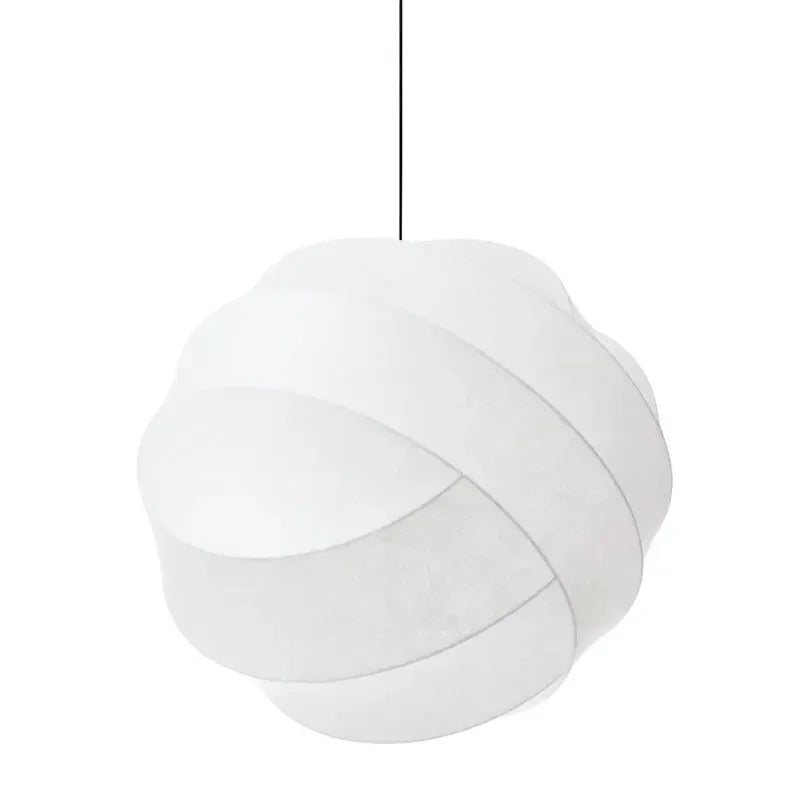 Wabi Sabi Silk LED Pendant Lamp - Nordic Modern Chandelier for Home Decor