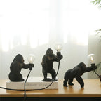 Nordic King Kong Resin Floor Lamp: Modern, Customizable LED Animal Light