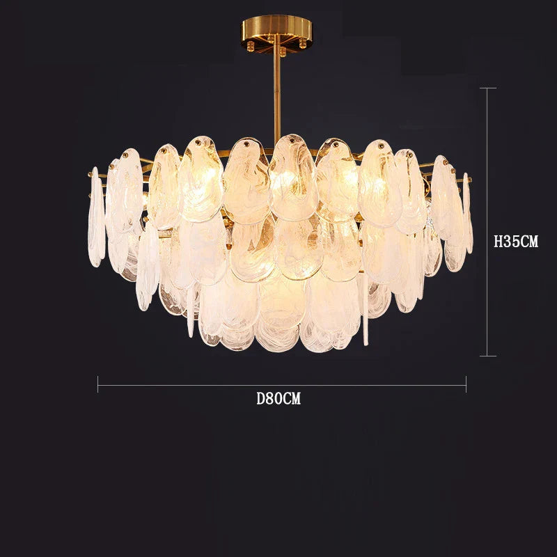 Modern Frosted Glass Ceiling Chandelier Pendant Lamp for Living Room Home Decor