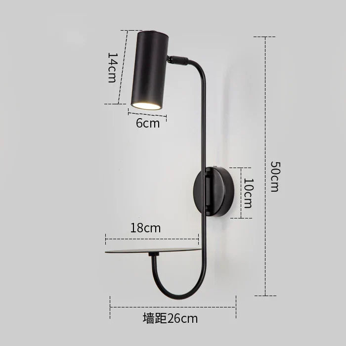 Rotatable LED Wall Lamp with Switch for Bedroom, Living Room | Modern Sconce Lights