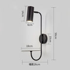 Rotatable LED Wall Lamp with Switch for Bedroom, Living Room | Modern Sconce Lights