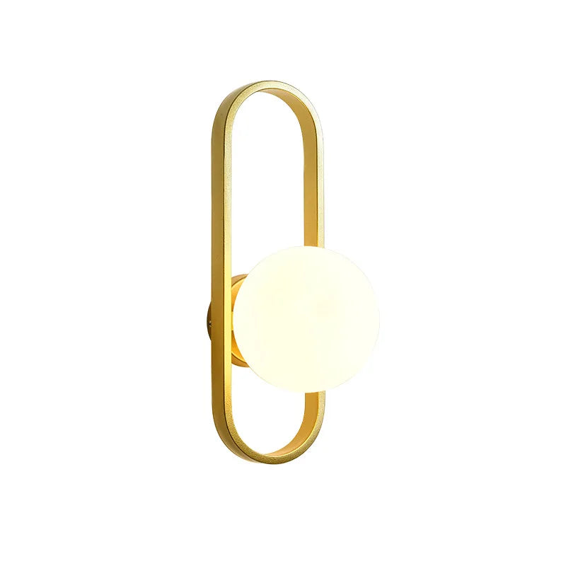 LED Glass Wall Sconce Lamp for Bedroom Living Room Staircase