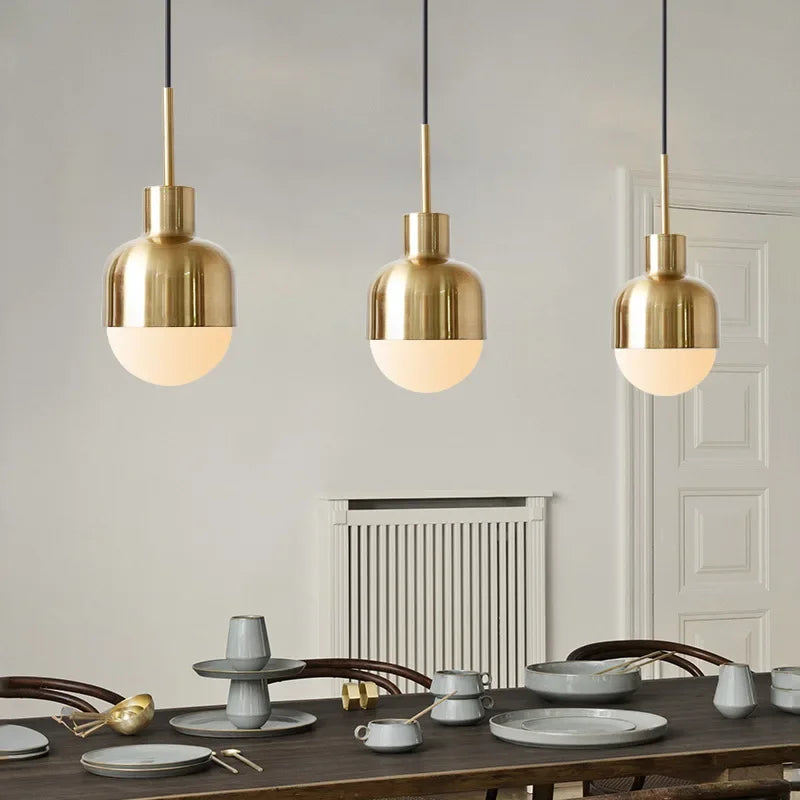 Gold Iron Pendant Light for Kitchen Dining Room Restaurant Decor
