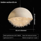 Young Luxury Crystal Chandelier Light for Living Room and Lobby