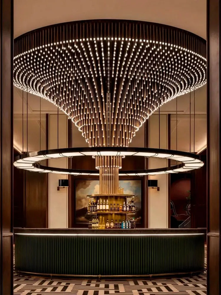 LED Chandelier: Custom Hotel Lobby Lighting Solution
