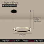 Modern Luxury Ring Chandelier for Living Room, Bedroom, and Restaurant