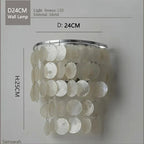 Gold Chrome Metal Shell Chandelier for Restaurant Living Room Hotel Hall