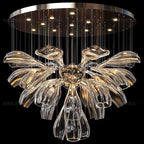Petal Glass Pendant Lights: Modern Chandeliers for Living & Dining Rooms