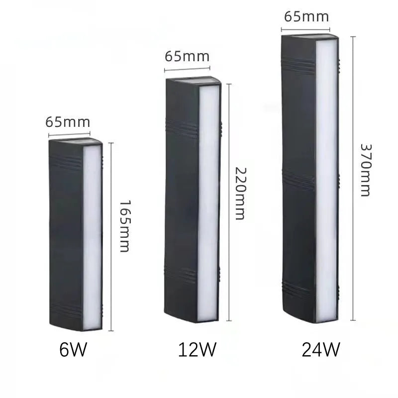 Outdoor LED Wall Light: Waterproof Garden Spotlight for Villa Exterior.