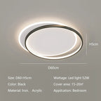Modern Round LED Ceiling Lamp for Bedroom, Living Room, Study - Dimmable Circle Light Fixtures