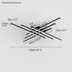 Black Chandelier LED Ceiling Lamp for Master Bedroom Living Room Energy Saving Light