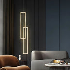 Modern Rectangle LED Pendant Chandelier Luminaire for Home Decor and Lighting