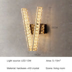 Crystal Wall Lamp: Elegant Lighting for Home, Hotel, or Office Decor