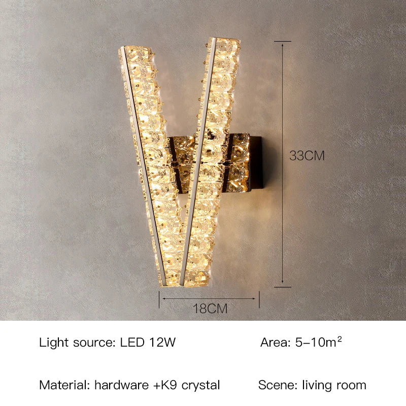 Crystal Wall Lamp: Elegant Lighting for Home, Hotel, or Office Decor