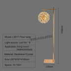 LED Sunflower Crystal Floor Lamp for Home Decor in Living Room or Bedroom