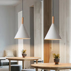 Nordic Modern Wood Aluminum Pendant Lights E27 Hanging Lamps Fixtures Lighting