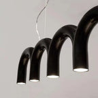 U-Shaped LED Chandelier: Modern Art Pendant Lamp for Home, Bar, and Dining Decor