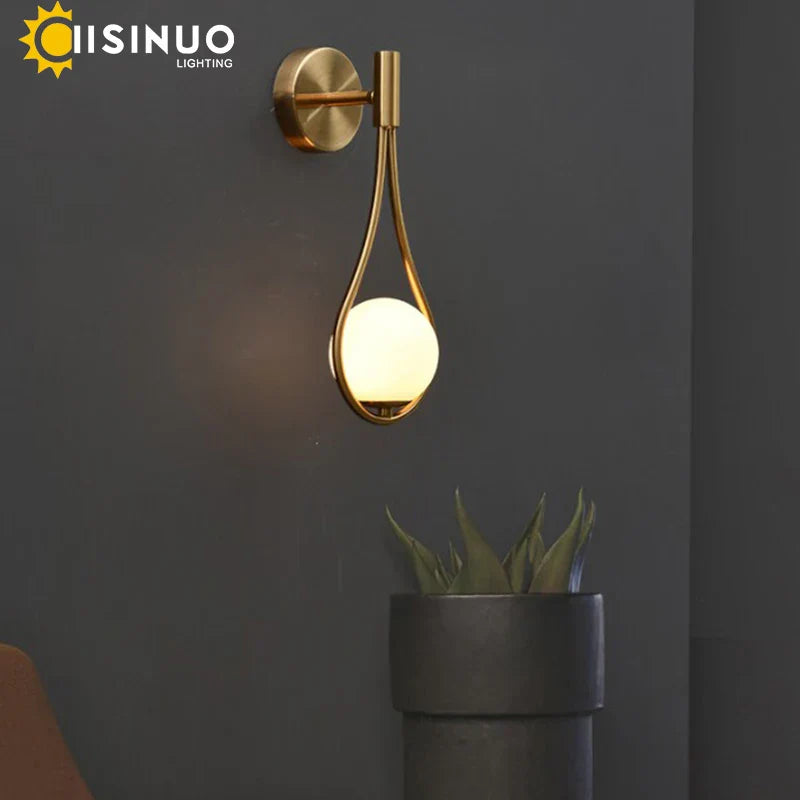 Gold G9 Wall Lamp Sconce - Nordic Style Lighting for Bedroom, Hallway, Study Area