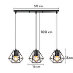 Industrial Wood Pendant Chandelier for Dinning Living Room Kitchen LED Fixture