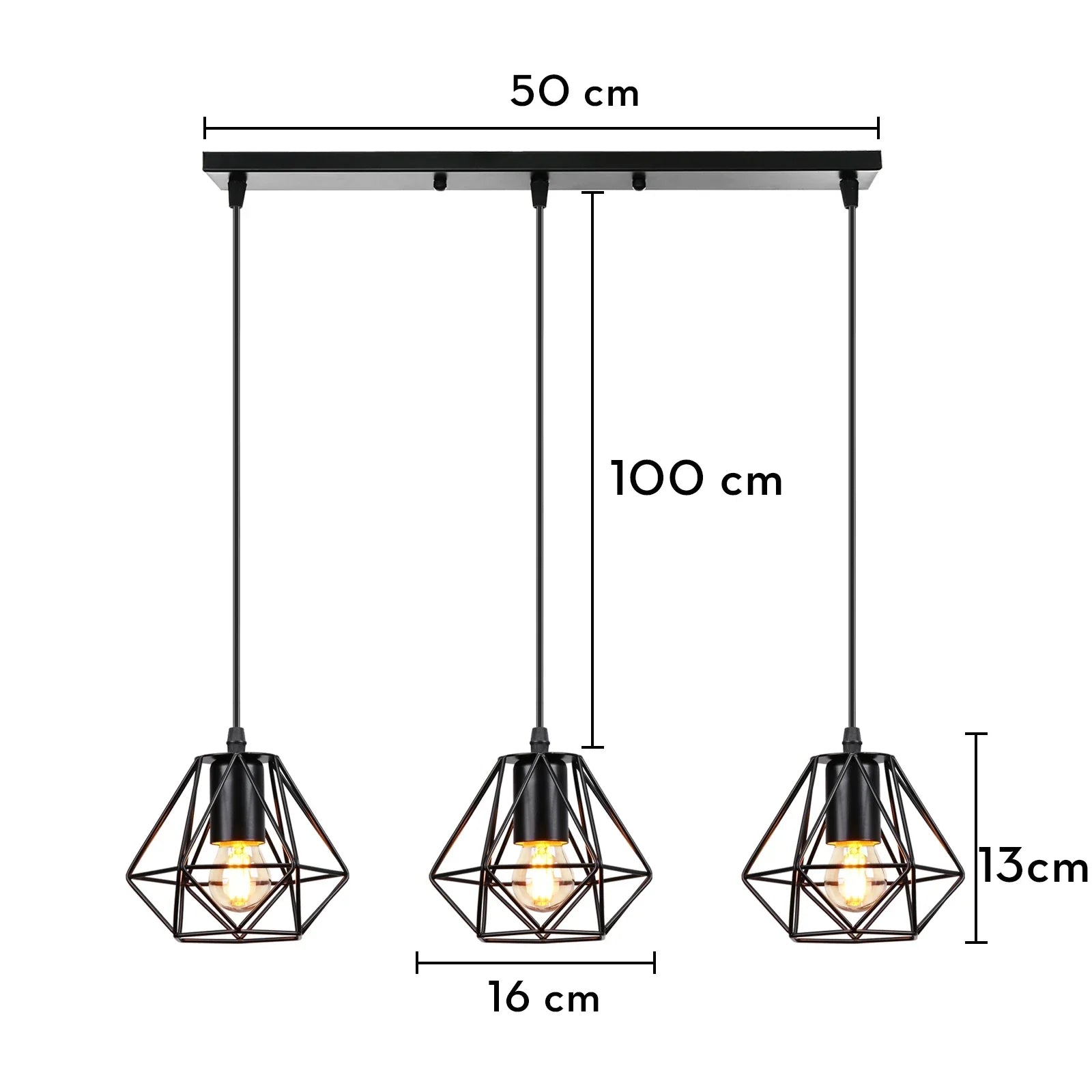 Industrial Wood Pendant Chandelier for Dinning Living Room Kitchen LED Fixture