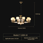 Chinese Jade Chandelier: Modern Living Room & Restaurant Décor