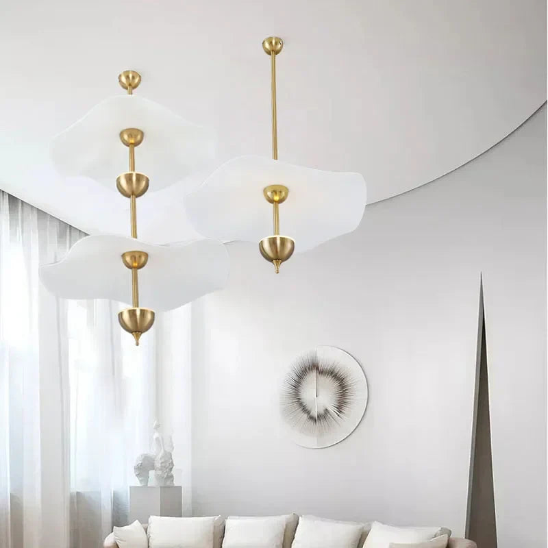 Lotus Leaf Pendant Lights for Ceiling Staircase Chandelier - Modern LED Hanging Lamps