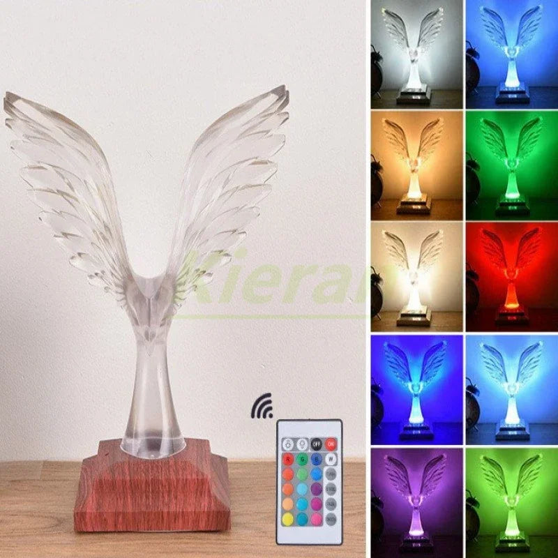 Crystal Eagle LED Table Lamp for Bedroom Study and Living Room