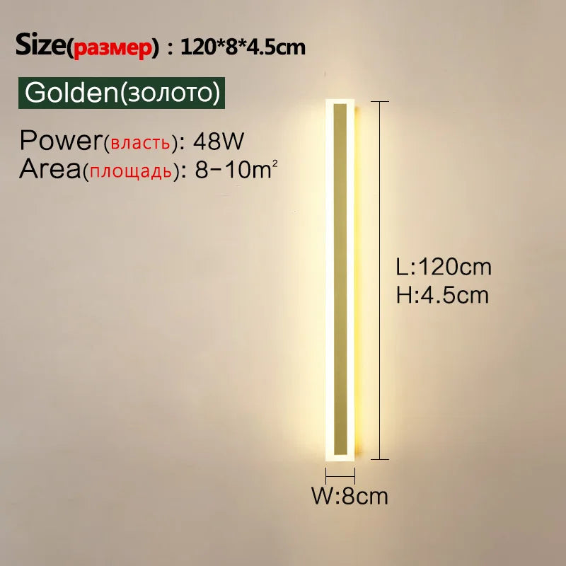 Outdoor Waterproof LED Wall Light Strip for Garden and Porch Lighting