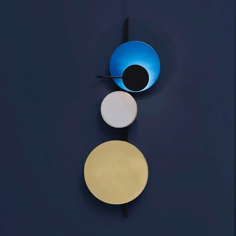 Colorful Circle LED Wall Lamp for Modern Bedroom Decor