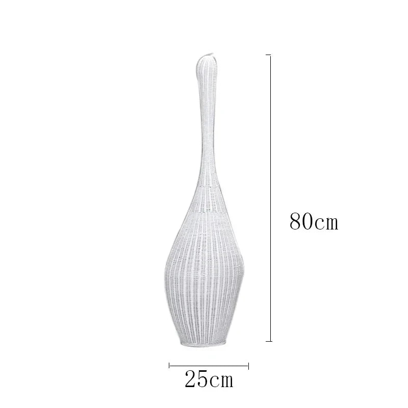 Bamboo Floor Lamp: Unique Rattan Light for Living Room, Bedroom, Teahouse Decor