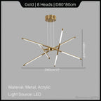 Modern Line Chandelier for Home Decor and Lighting