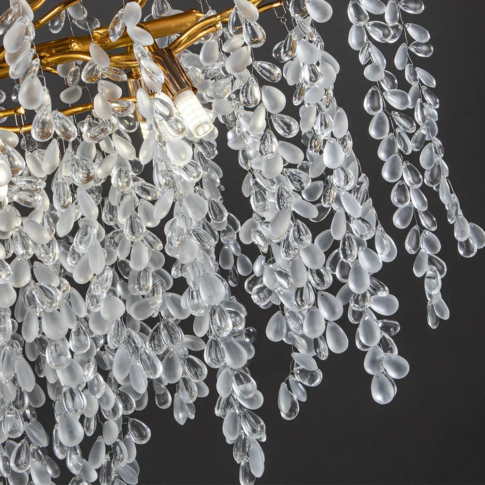 Gold Crystal Grapes Chandelier for Dining Living Room Bedroom