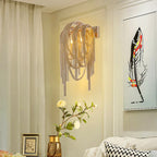 Tassel Chain Wall Light: High-End LED Decor for Bedroom, Living Room & TV